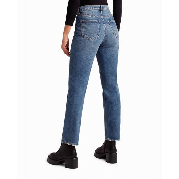 NEW NICOLE MILLER redhook high rise 90's loose fit jean in dark blue - Picture 2 of 5